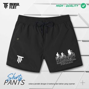 Moral Flat-Man Short-Celana Pendek-Celana Hitam - Kolor hitam-Stranger ThingsMoral Flat-MF