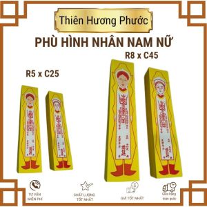 Phù hình nhân nam nữ giấy cúng loại đẹp 1lá