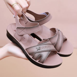 Free Shipping 2026 New Style WomenS Sandals Comfortable Soft-Soled Outdoor Shoes For Middle-Aged And Elderly Women Flat And Non-Slip Perfect For Summer