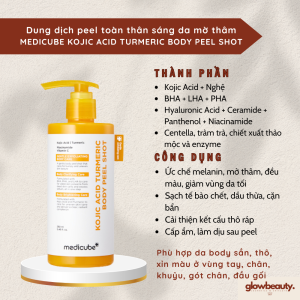 Dung dịch Peel toàn thân Medicube Kojic Acid Turmeric Body Peel Shot 280 ml – Mờ thâm mịn da & sáng đều