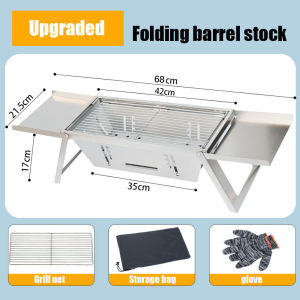 Barbeque Grill Foldable Grill Non-Stick 304 Stainless Steel Portable Barbeque Grill Bbq Grill Outdoor Grillcharcoal bbq grill for outdoor camping barbecue party griller indoorFree Barbecue clip