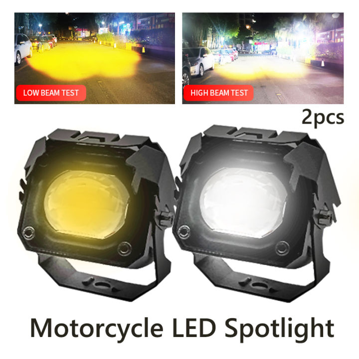 (2PCS) Motorcycle led mini driving lights fog lights fisheye lens