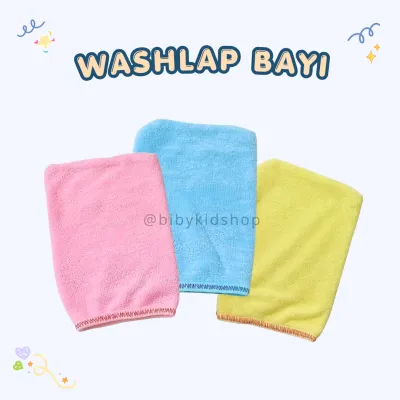 3 Pcs Washlap Baby Lembut / Washlap Mandi Bayi Tangan Lembut / Perlengkapan Mandi Bayi Baru Lahir