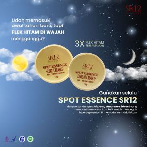 SR12 SPOT ESSENCE DAY & NIGHT CREAM Mencerahkan & Melembabkan kulit wajah Membantu Menyamarkan Flek Hitam