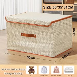 150L Large clothes Storage box organizer Foldable storage box for clothes underwear organizer with Dustproof Cover 收纳盒