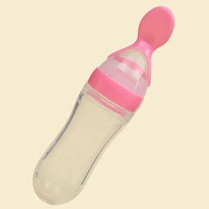 WE Botol Dot Silicone Sendok Makan Bayi Silikon Baby Spoon Dispenser B06