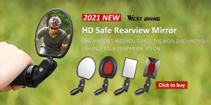 WEST BIKING Wide Angle Bike Rearview Mirror MTB Road Bicycle Handlebar Mirror 360 Rotation Adjustable Cycling Rear View Mirror