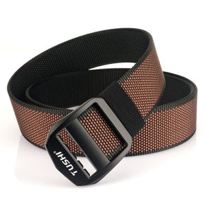 Nylon Canvas Tactical Belt with 8-Shape Buckle Durable Multi-Purpose Belt for Outdoor Activities