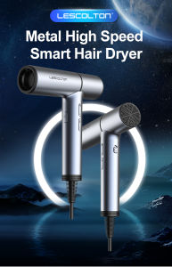 lescolton LS-086 Negative Ion Intelligent High Speed Hair Dryer 1600W Professional Grade 10 gears 65 DB