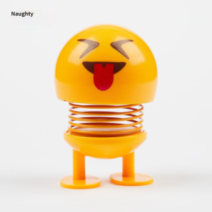 Car Toy Emoticon Doll Funny Shaking Multi-Funny Shaking Head Doll Small Ornaments Lovely Car Accessories Interior Doll Creative Coche Decoration Kawaii Accessories
