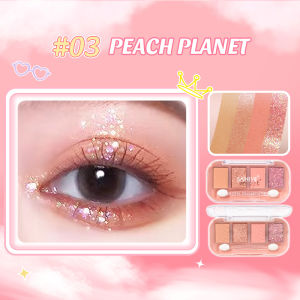 SANIYE New 4 Warna Glitter Eyeshadow Palette Menarik Mata Eye Shadow Kecantikan Kosmetik E0459