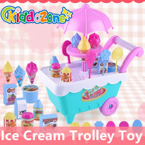 KiddoZone Candy Ice Cream Sales Car Supermarket Play House Set Trolley Toy Store Gifts for Girls 3-6 Years Old Kiddozone Toys Child Cart - Lazada