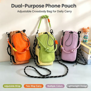 Sport Outdoor Crossbody Bag Mobile Phone Bag Water Bottle Bag Nylon Shoulder Bag Drawstring Crossbody Bag