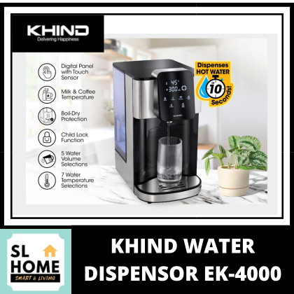 KHIND INSTANT HOT WATER DISPENSER EK-4000D BOIL WATER IN 10