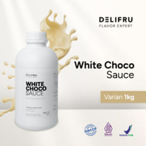 Sauce White Chocolate Delifru 1 Kg - Topping Saus Rasa Cokelat Putih