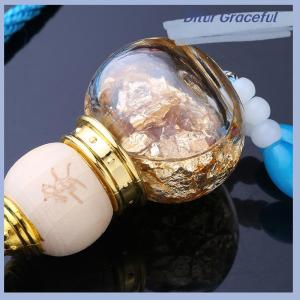 Ditur Xe chai thủy tinh bầu Mặt dây chuyền vàng lá dưới đôi Spike bầu Mặt dây chuyền phụ kiện nội thất xe hơi Mặt dây chuyền mặt dây chuyền