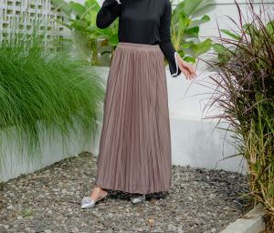 DIORA Rok Plisket Premium All Size / Rok Wanita Karet Panjang / Rok Bahan Tebal / Rok Kuliah Kerja / Rok Formal Casual / Korean Style / Rok Bawahan Muslim / Rok Plus Size / Rok Premium Wanita