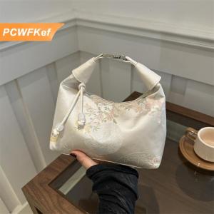 【PCWFKef】 Mới Trung Quốc Phong Cách Mỹ Thêu Phụ Nữ Túi Xách 2025 Mùa Hè Thời Trang Vai Túi Crossbody Hàng Ngày Đảng Tote Túi Xách Cho Phụ Nữ