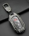 for Toyota Key Fob Cover Smart Key Case Holder Protector Compatible for Sienna Rav4 Prime Venza Fortuner Alphard Vellfire Hilux Land Cruiser (JTYB-Gray). 