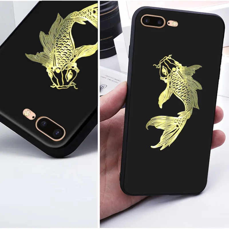Chinese Style Totem Koi Mobile Phone Sticker Yin Yang Fish Eight