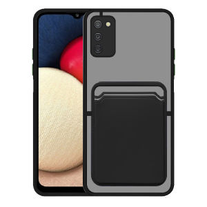 DEAMOR Case HP Slip CARD WALLET Samsung Galaxy A03s A12 M12 A22 4G A22 5G M32 4G Casing Armor Frosted Colored Dove Clear