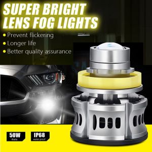 2 Buah Lampu Depan Laser Otomotif H7 9006 Lampu Lensa Bohlam LED Otomatis Lampu Kabut Modifikasi H11 9005
