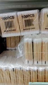 SweetCandi~Buy 1 Get 4 Bundle of 20packs Double-Head Wooden Cotton Swabs 100pcs per pack Cotton Buds
