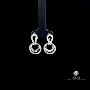 B1605 Bông tai nữ thiết kế sang trọng đính đá sáng lấp lánh JOJO Women