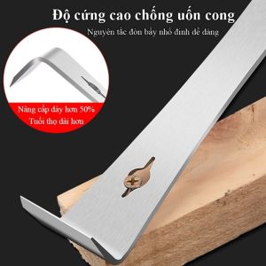Xà Beng Mini Inox Siêu Cứng 17.2cm – Đầu Vát Mỏng Nhổ Đinh Cạy Gỗ Nhanh – Dụng Cụ Sửa Nhà Tiện Lợi