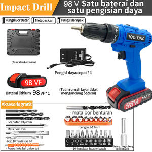 198Vf Bor baterai / Bor Tanpa Kabel / Bor Listrik 108Vf / Bor Listrik Set / Bor Tangan Listrik / Bor baterai