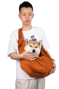 Cross-Body Breathable Foldable Pet Carrier Bag Large Capacity Portable Outdoor Bag for Cats & Dogs