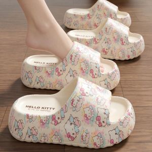 [Free Shipping] EVA Cute Cartoon Slippers Summer Outdoor Wear WomenS Style Non-Slip Student-Friendly Odor-Resistant Indoor Use Height-Increasing Thick-Soled New Style