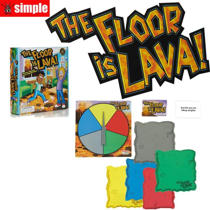 THE FLOOR IS LAVA 27 Cards Board Game Interactive Game for Kids