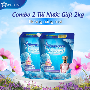 Combo 2 Túi Nước Giặt Cao Cấp Super Star ( 2kg ) - Lưu Hương