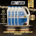 [ Combo Làm Mát ] Nước Làm Mát Pha Sẵn Màu Hồng Dành Cho Xe Hyundai (4Lít) + Súc két nước BG. 