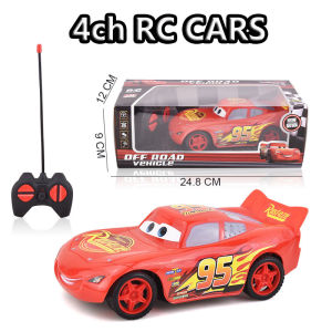Cars City Lightning McQueens and Monster Truck 4ch RC Car Racing Vehicle Alloy Model Cartoons for Kids