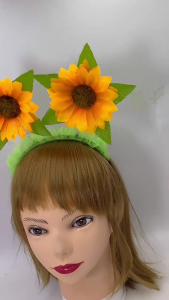 Sunflower Headband Children Headwear Christmas Party Photo Props Party Headwear Cosplay Accessories