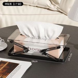 Liftable Tissue Storage Box Large Capacity Height Adjustable Paper Towel Case Automatic Lift Extendable Napkin Holder