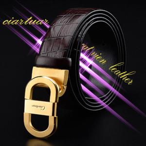 Thắt Lưng Da dây nịt nam thắt lưng da doanh nhân da bò thật thời trang cao cấp cát viên khoá mạ vàng 24k