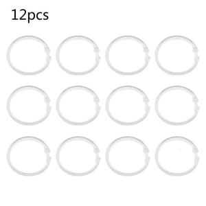 Móc Rèm Acrylic tròn 12 Cái/Bộ bền vòng móc rèm tắm sen trong suốt cho cửa sổ phòng ngủ que phòng tắm nhà tắm