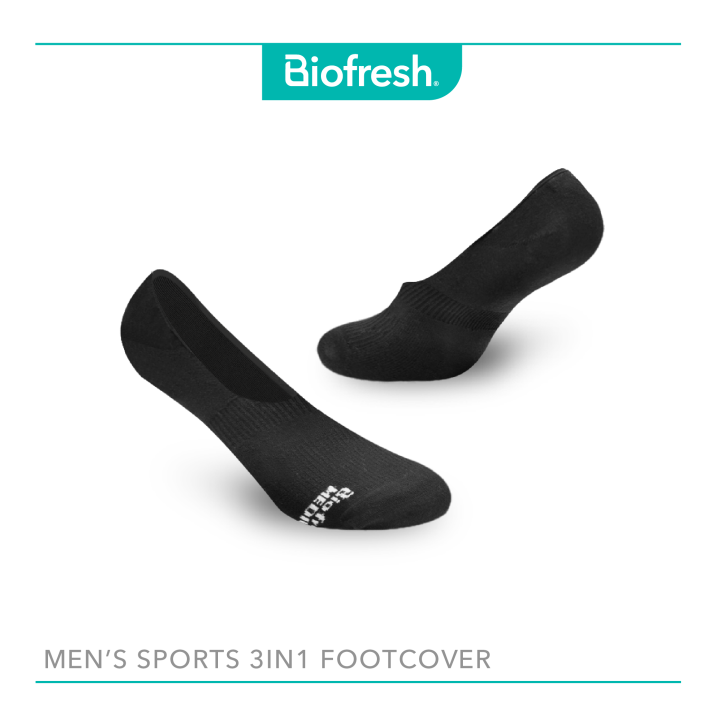 Biofresh RMFSG3 Men's Antimicrobial Odor Free No Show Thick Sports ...