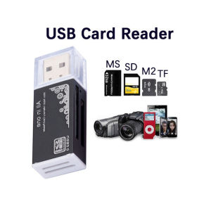 Card Reader 4-in-1 Micro USB 2.0 Card Reader Adapter for USB 2.0-SD/TF/MS/MT for reading 4Slot images and data transfer cards