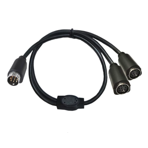 DIN 8 Pin Splitter Y Cable 8pins S-Video Adapter Cord for Auditory/ and Studio Instrument