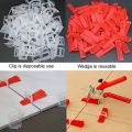 300pcs Tile Spacers Clips Tile Leveling System Reusable  Ceramic Floor Spacers for Perfect Tile Alignment   Spacer Wall Tiling Flooring Tool Clips. 