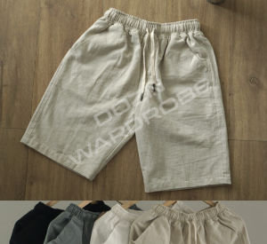 DOZN Celana Pendek Pria Bahan Linen 100% katun