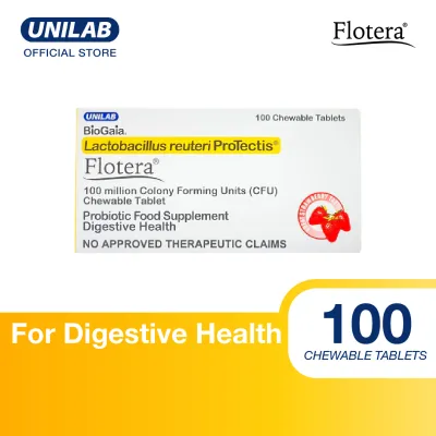 Flotera Chewable Tablet 100s (100 million Colony Forming Units (CFU) Probiotic Food Supplement)