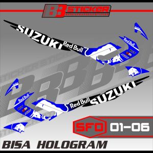 Striping Satria Fu Barong BISA HOLOGRAM Stripping Satria Fu Lama Redbull sfo 1