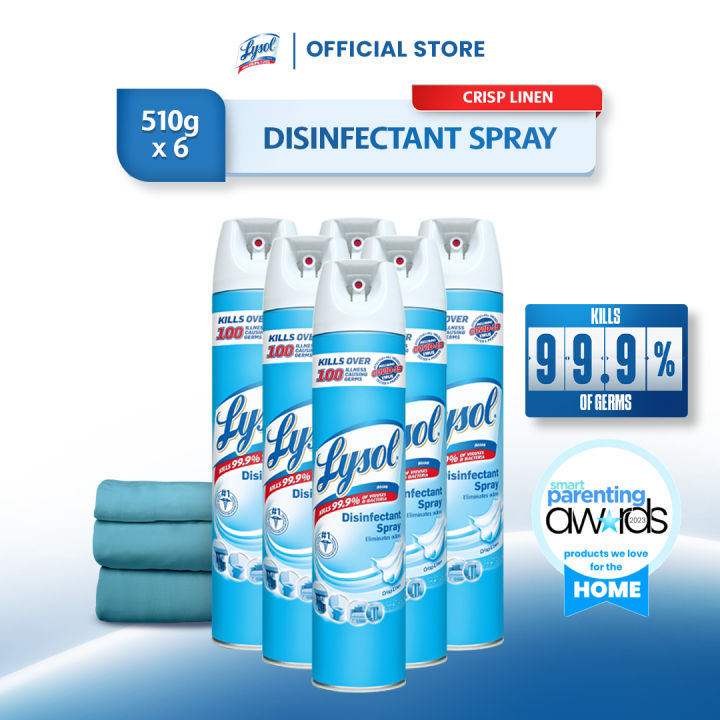 Lysol Disinfectant Spray With Crisp Linen Scent 510g Set Of 6 Lazada Ph 5938