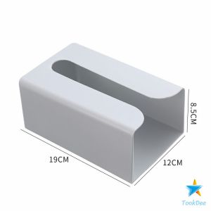 Tookdee กล่องทิชชู่ติดผนัง มีแผ่นกาวติดยึดผนัง ไม่ต้องเจาะผนังWall Mounted Tissue Box