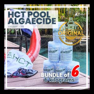 6 JAR - HCT Pool Algaecide - Algae Prevention - Anti Algae - Algaecide for Swimming Pools 6 KILO - CHEMSTORE